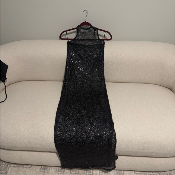 MANGO Side slit sequined gown - Picture 7 of 9